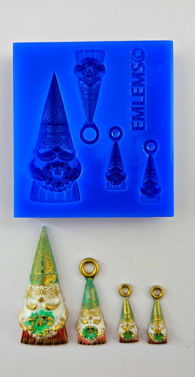 EMLEMS BRAND NEW CHRISTMAS GONKS GNOMES JEWELLERY SET SILICONE MOULD