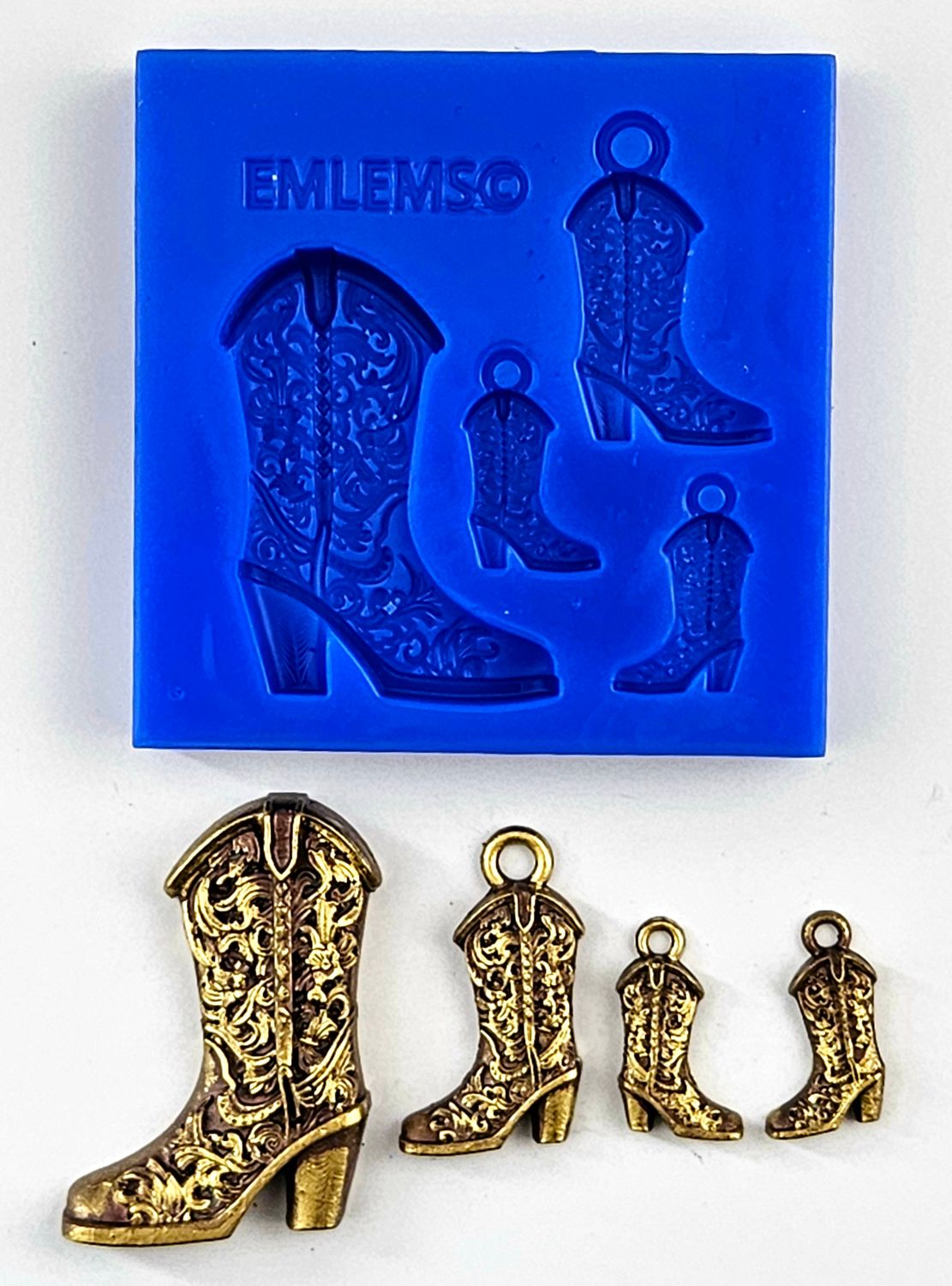 EMLEMS BRAND NEW COWBOY BOOTS JEWELLERY SET SILICONE MOULD