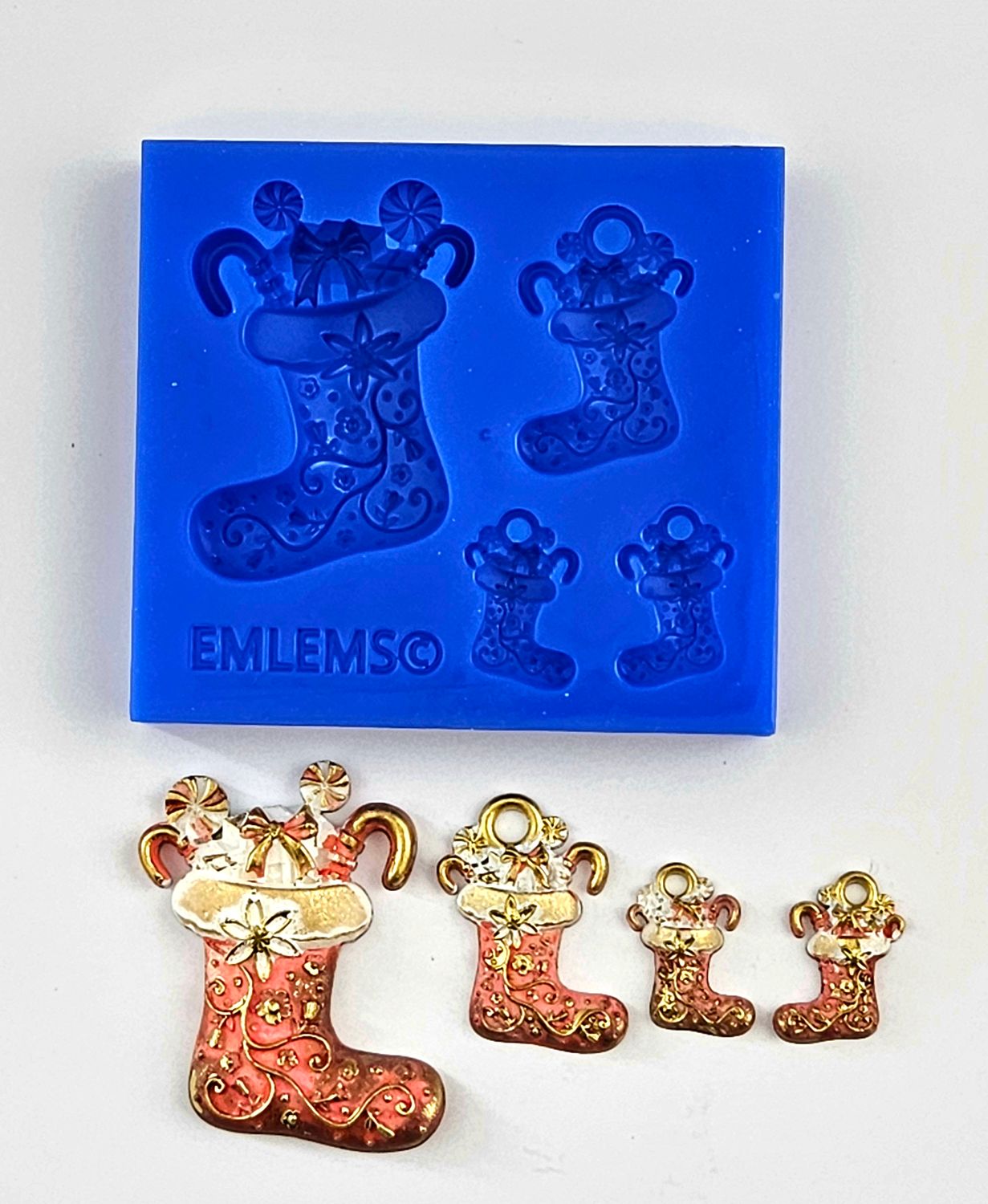 EMLEMS BRAND NEW CHRISTMAS STOCKINGS JEWELLERY SET SILICONE MOULD