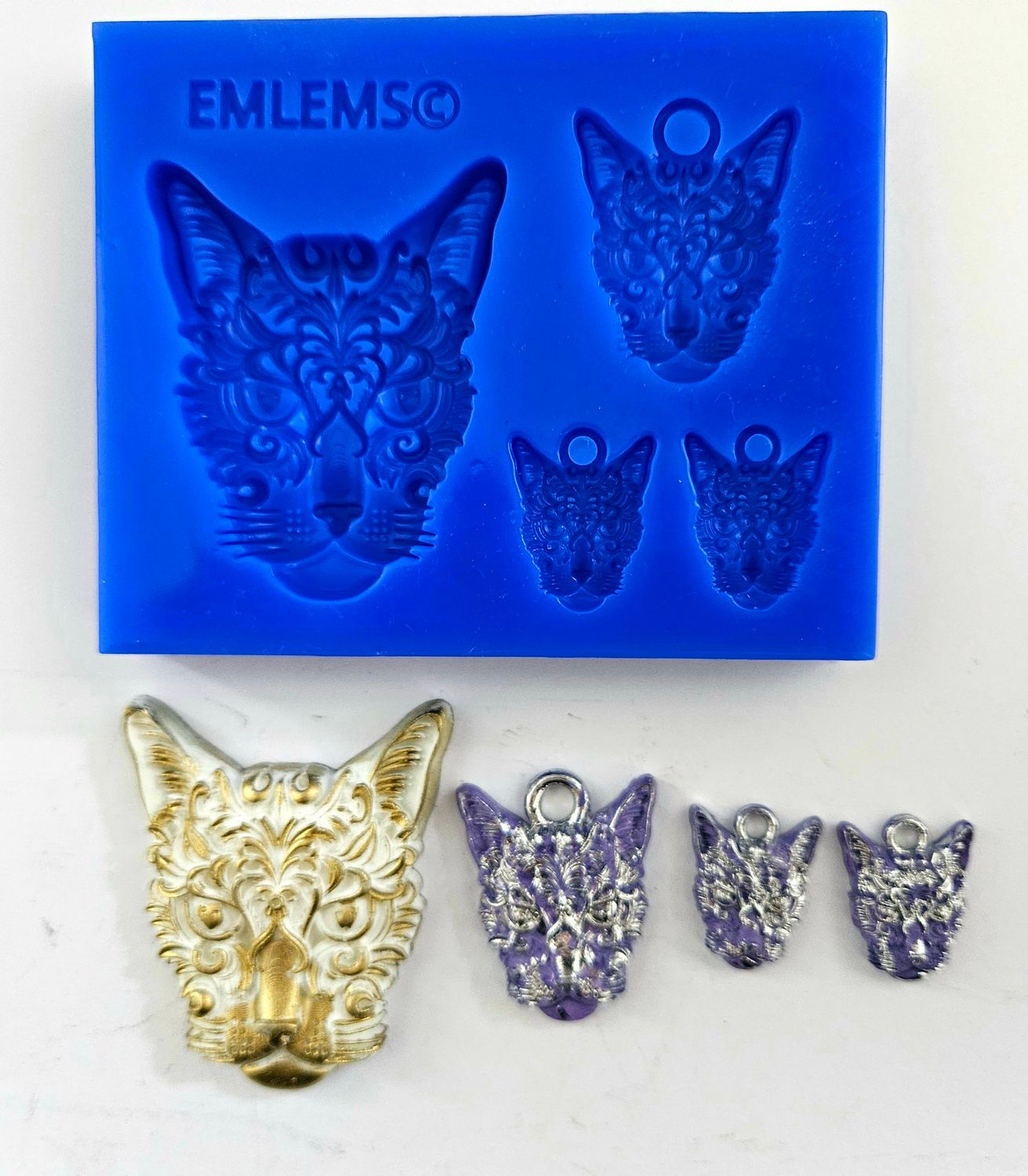 EMLEMS BRAND NEW ORNATE CAT JEWELLERY SET SILICONE MOULD
