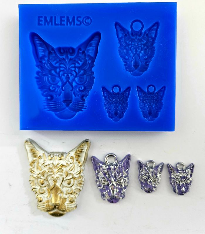 EMLEMS BRAND NEW ORNATE CAT JEWELLERY SET SILICONE MOULD