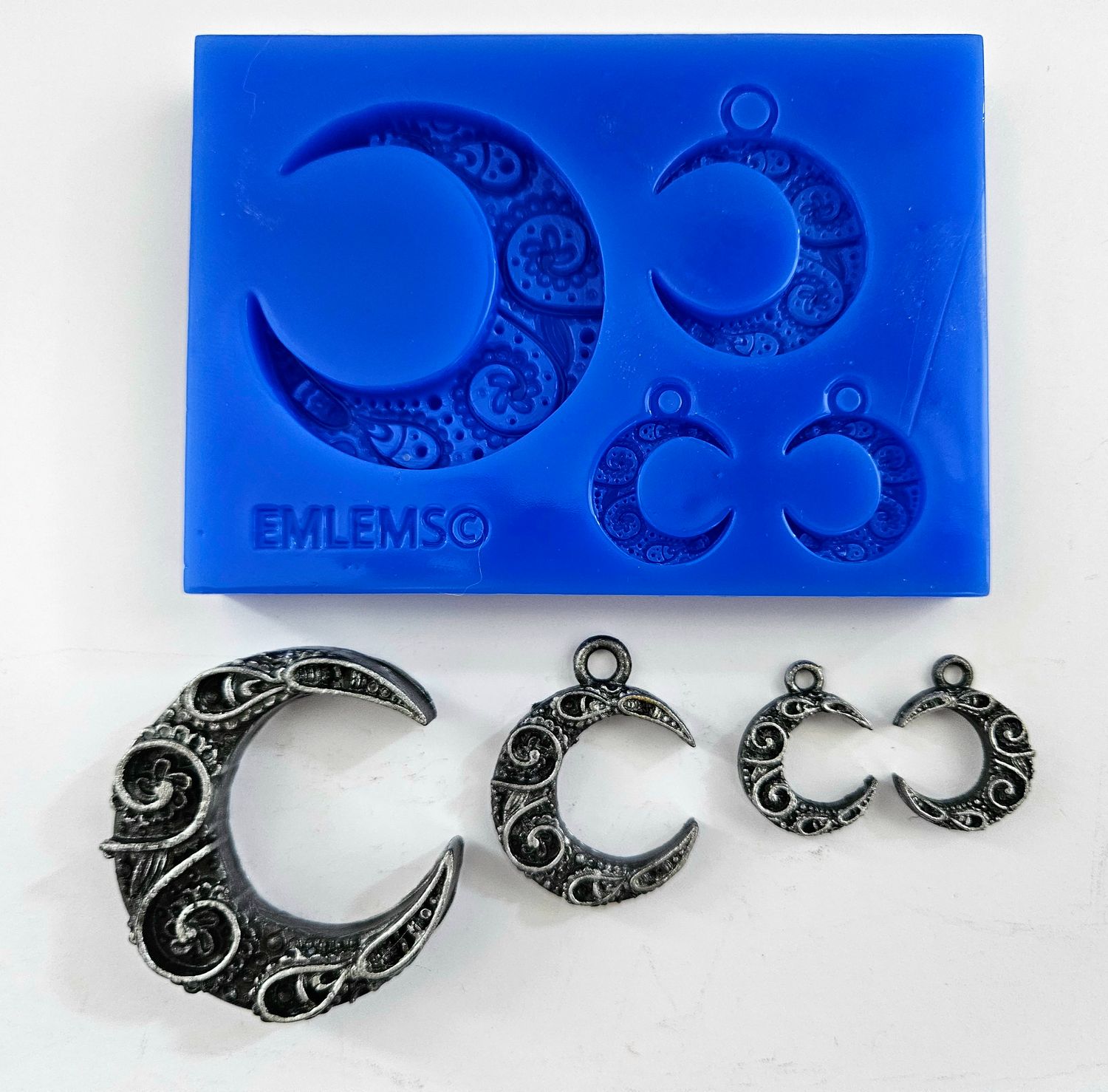 EMLEMS BRAND NEW ORNATE MOONS JEWELLERY SET SILICONE MOULD