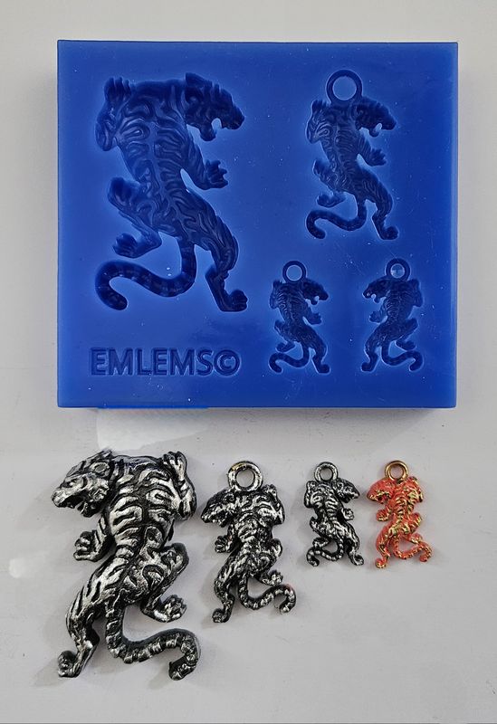 EMLEMS BRAND NEW TIGERS JEWELLERY SET SILICONE MOULD