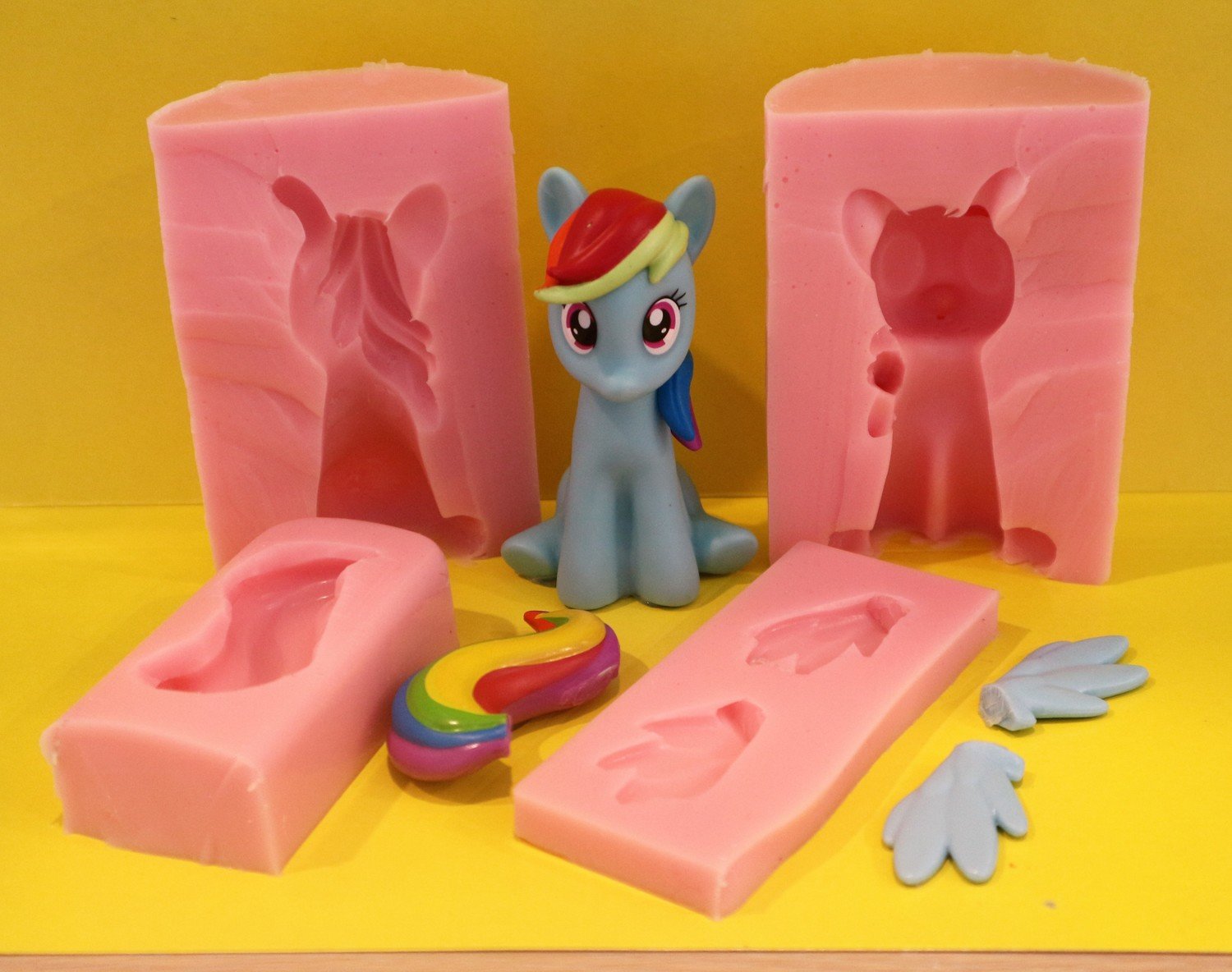 3D RAINBOW MY LITTLE PONY SILICONE MOULD