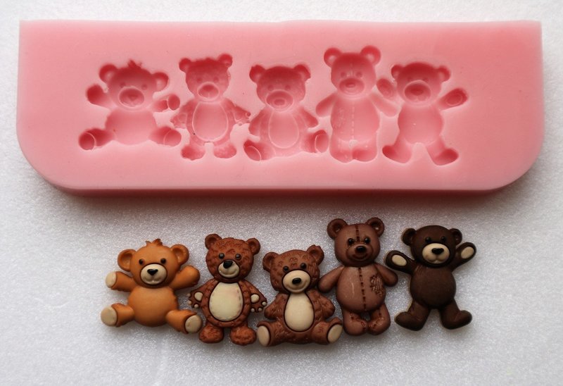TEDDY BEAR BORDER SILICONE MOULD