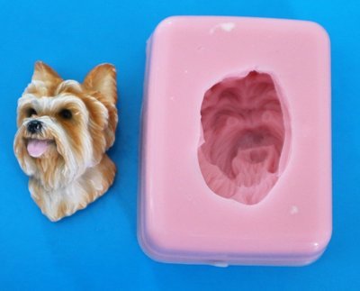 YORKSHIRE TERRIER FACE SILICONE MOULD