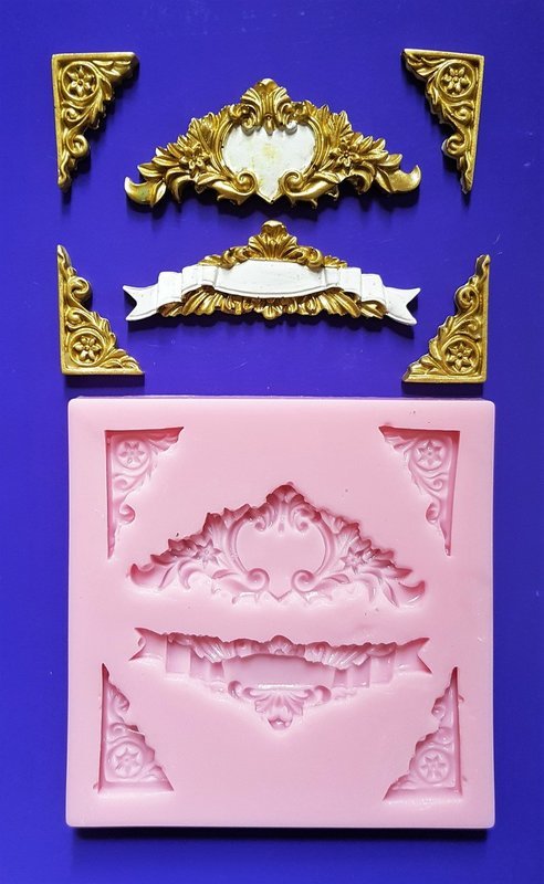 ORNATE BORDERS AND CORNERS SILICONE MOULD