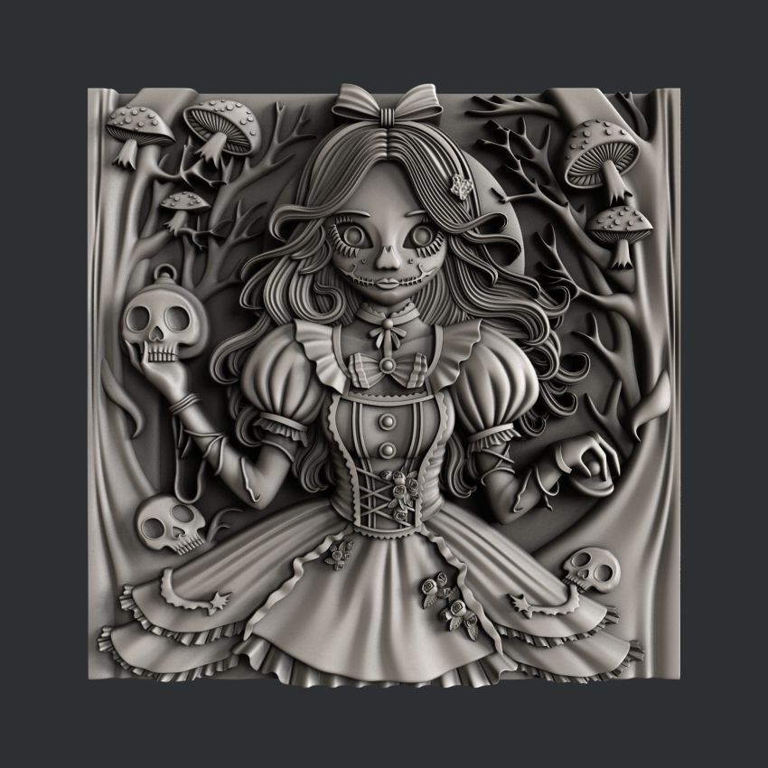EMLEMS PRE ORDER BRAND NEW DARK ALICE  SILICONE MOULD FROM OUR ALICE IN WONDERLAND COLLECTION