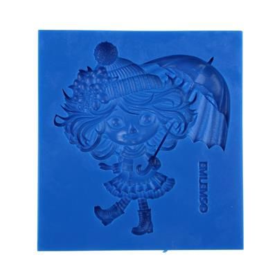 EMLEMS BRAND NEW &amp; EXCLUSIVE LARGE UMBRELLA GIRL SILICONE MOULD FROM OUR WHIMSICAL WORLD COLLECTION