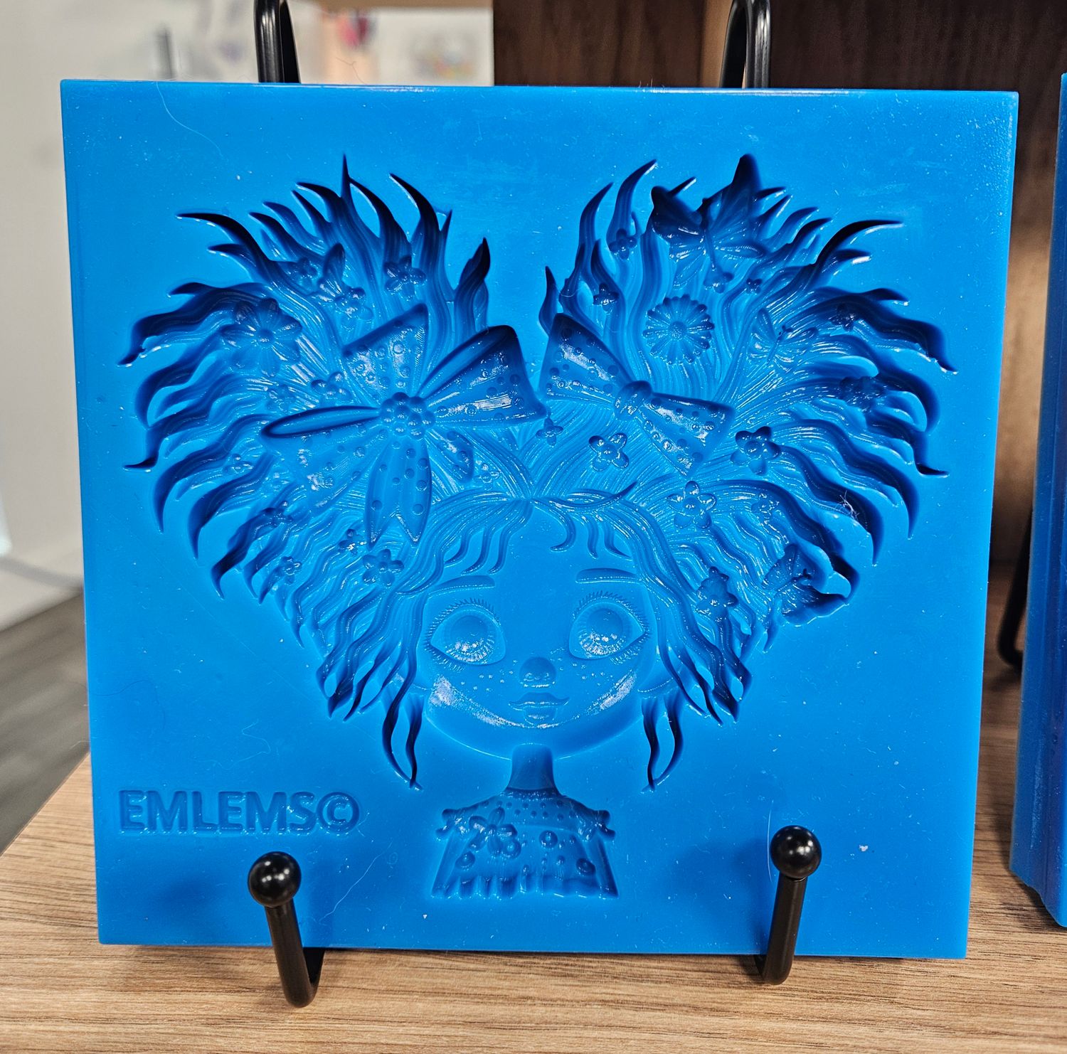 EMLEMS BRAND NEW &amp; EXCLUSIVE LARGE PIGTAIL GIRL SILICONE MOULD FROM OUR WHIMSICAL WORLD COLLECTION