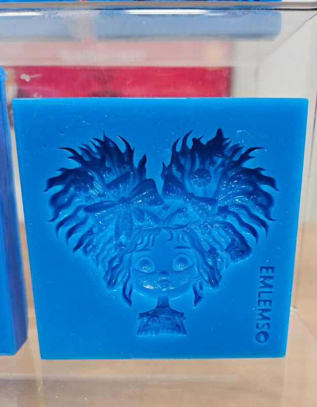 EMLEMS BRAND NEW &amp; EXCLUSIVE SMALL PIGTAIL GIRL SILICONE MOULD FROM OUR WHIMSICAL WORLD COLLECTION