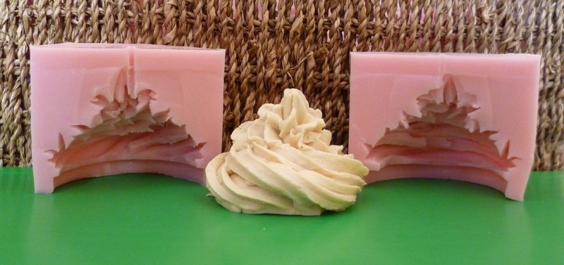 EMLEMS 3D CUPCAKE FROSTING SWIRL 002 TOPPER SILICONE MOULD