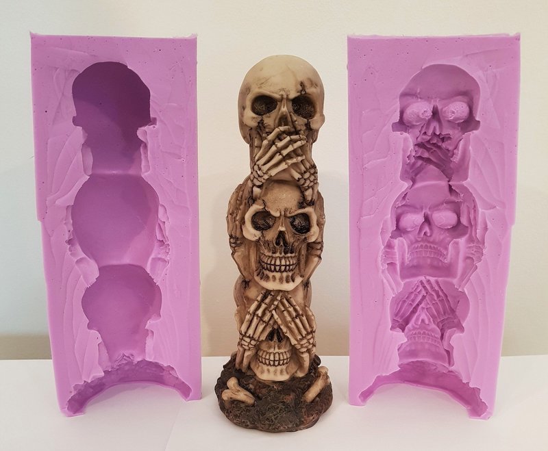 3D TALL SKULLS SILICONE MOULD