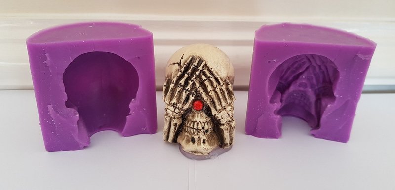 3D SEE NO EVIL SKULL SILICONE MOULD