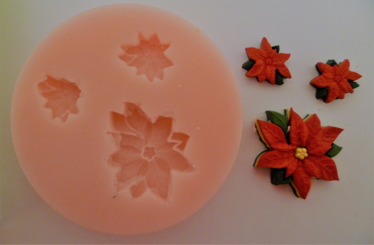 POINSETTA CHRISTMAS SILICONE MOULD