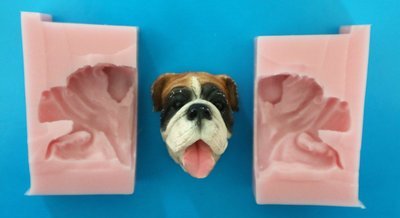 BOXER DOG FACE SILICONE MOULD