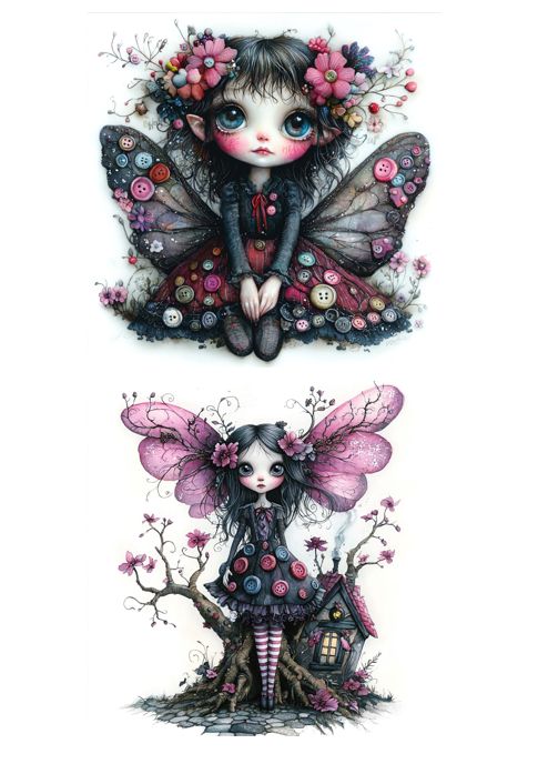 Emlems 30 x A4 Pandora &amp; Friends Fairies and Backgrounds Craft Papers 160gsm