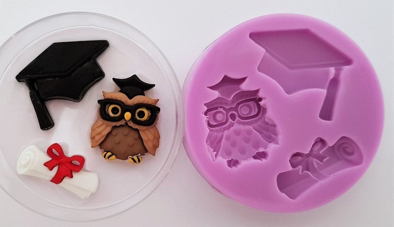 OWL GRADUATION SILICONE MOULD