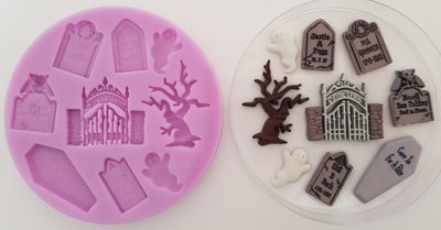 Graveyard Halloween Silicone Mould