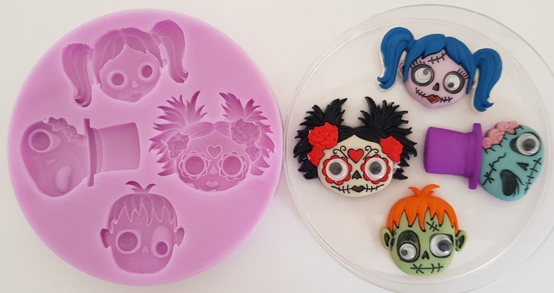 Halloween Faces silicone mould