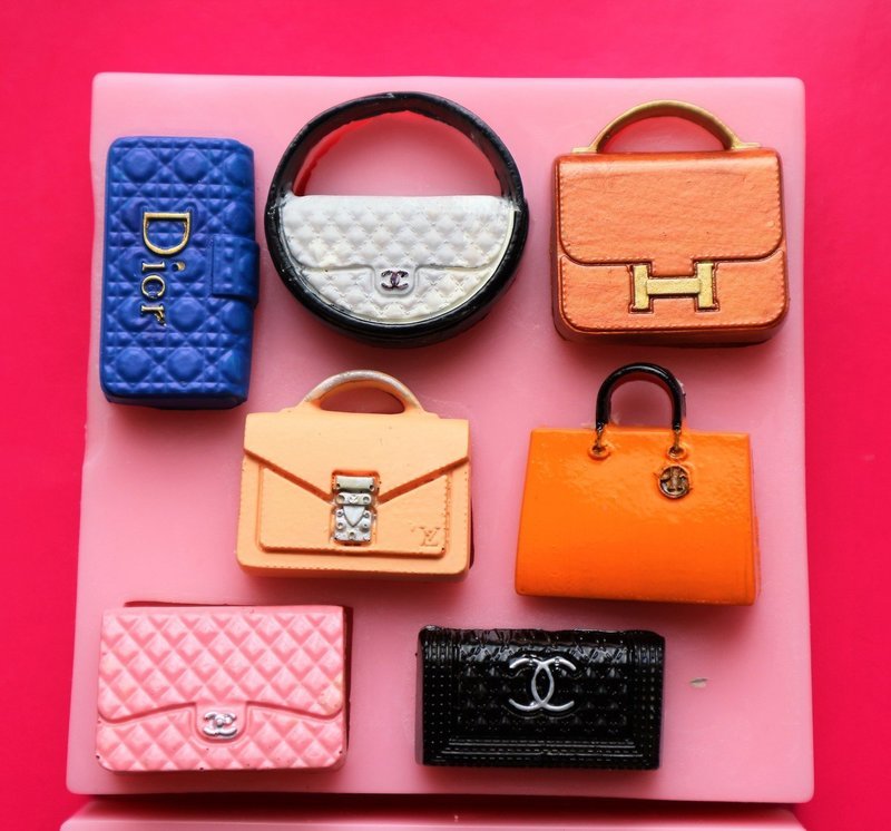 DESIGNER HANDBAGS 7 SILICONE MOULD