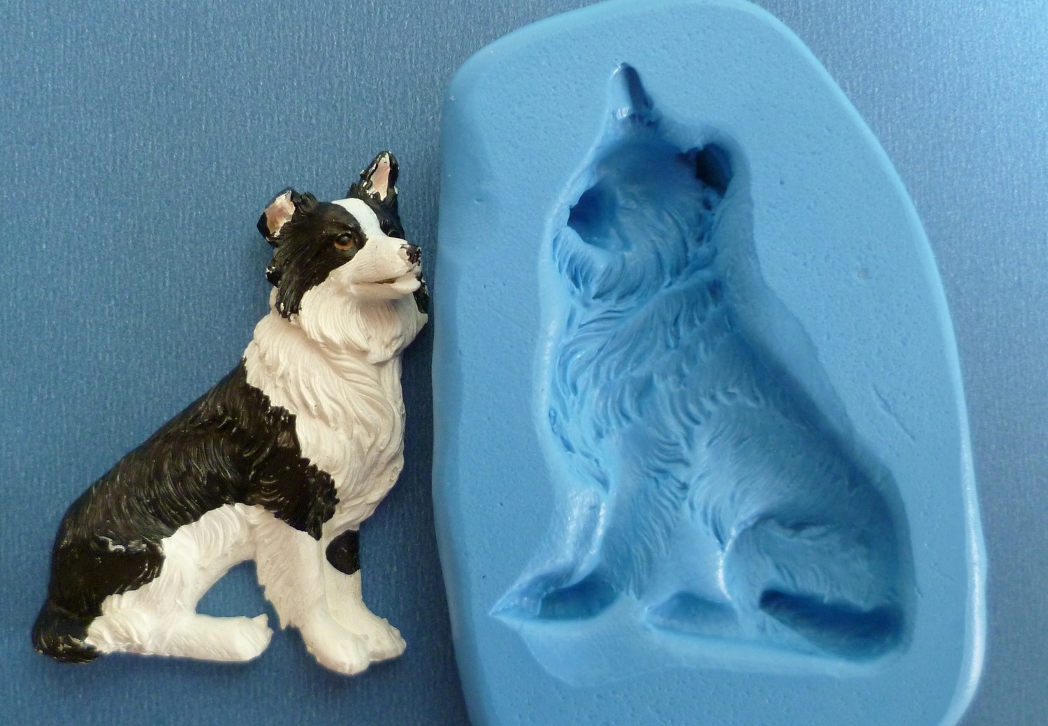 2D BORDER COLLIE SILICONE MOULD