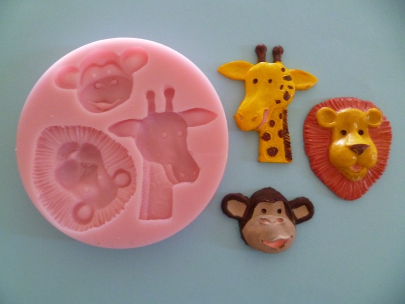 ZOO ANIMAL HEADS SILICONE MOULD