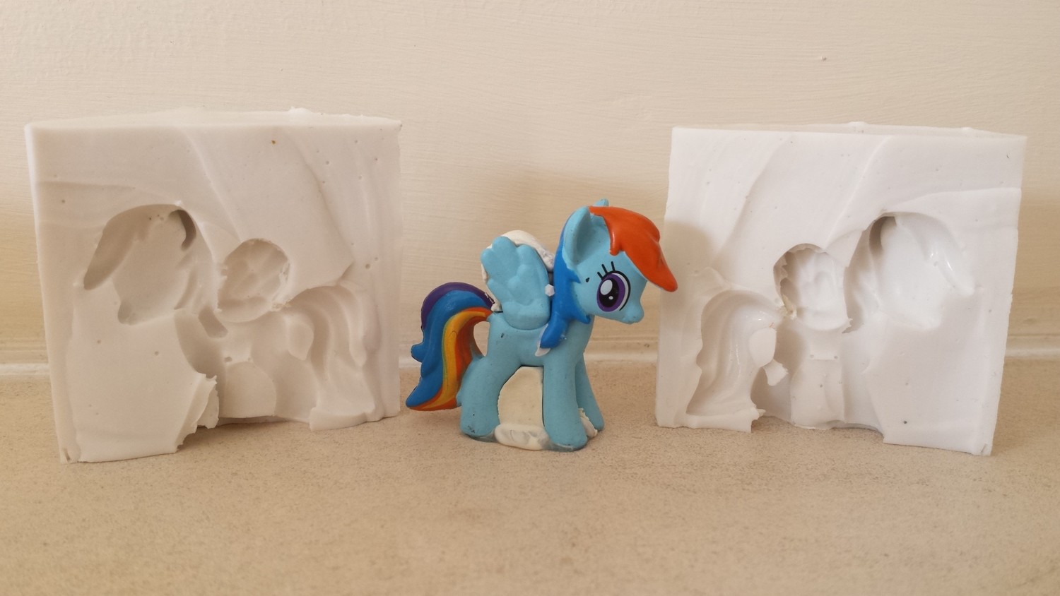 3D RAINBOW DASH MY LITTLE PONY SILICONE MOULD