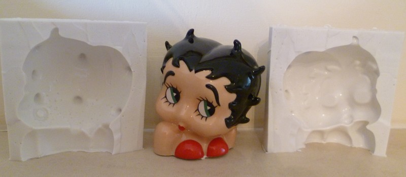 BETTY BOOP HEAD AND SHOULDERS 3D MONEY BOX SILICONE MOULD