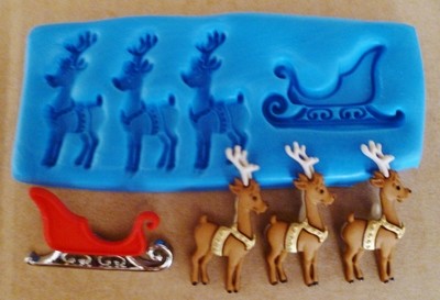 SLEDGE &amp; REINDEER SILICONE MOULD