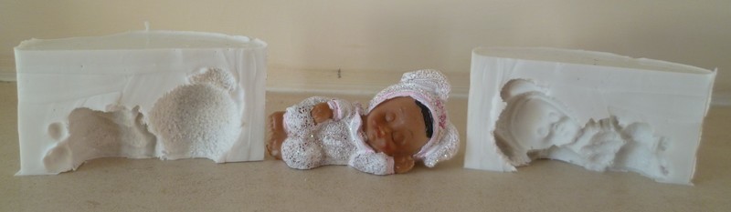 3D SLEEPING BABY 002 SILICONE MOULD