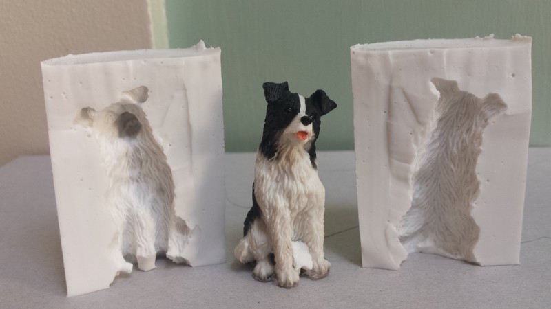 3D SMALL BORDER COLLIE 001 SILICONE MOULD