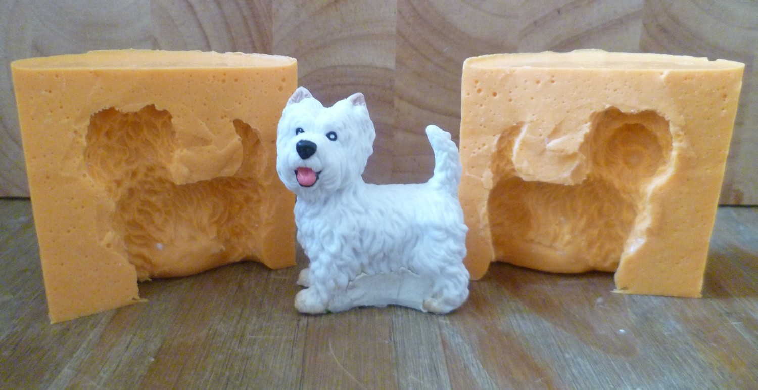 3D LITTLE WESTIE SILICONE MOULD