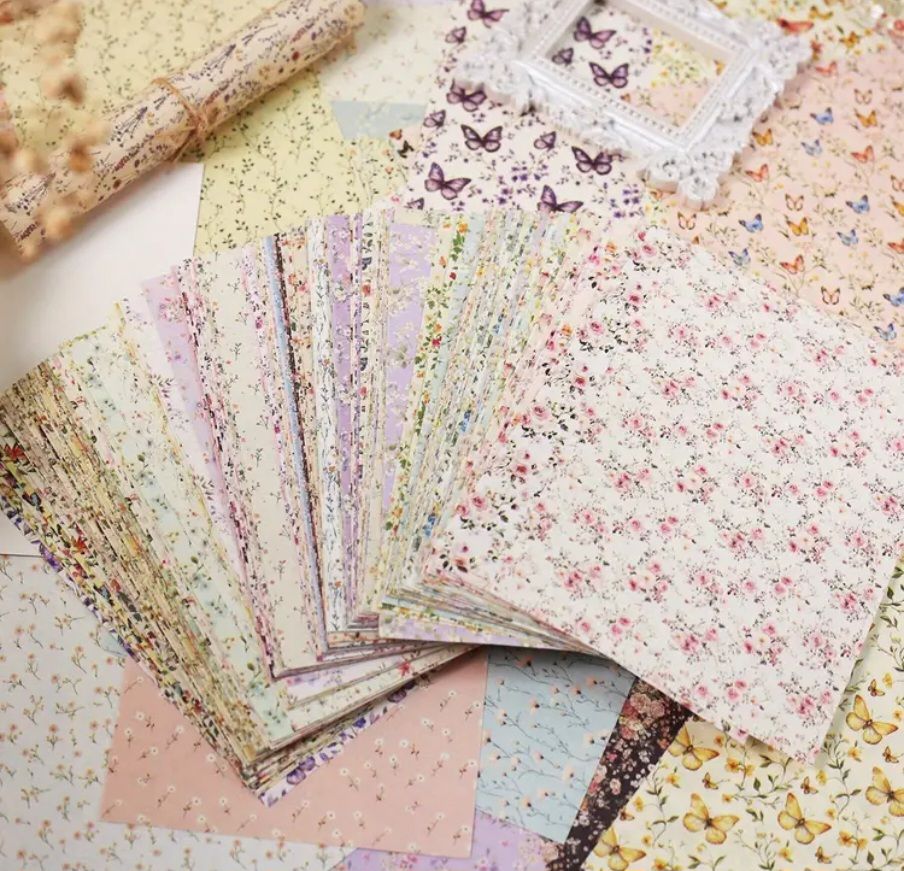 Ditsy Floral paper pad of scrapbook papers x 160 pages