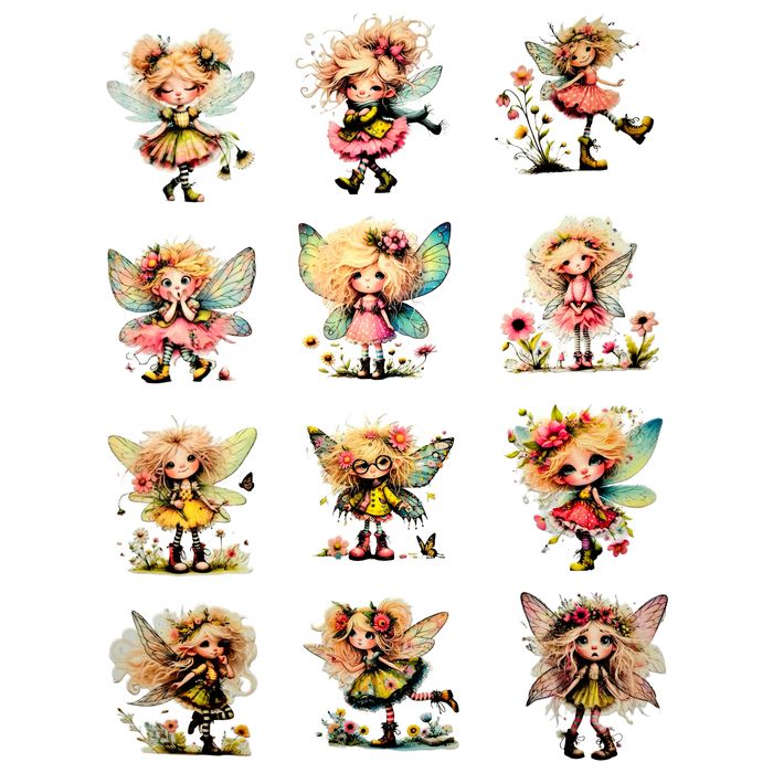 EMLEMS WHIMSICAL FAIRY UV DTF TRANSFERS X 12