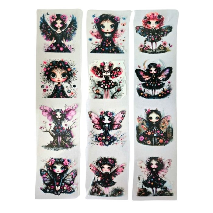 EMLEMS PANDORA THE GOTHIC FAIRY AND FRIENDS UV DTF TRANSFERS X 12