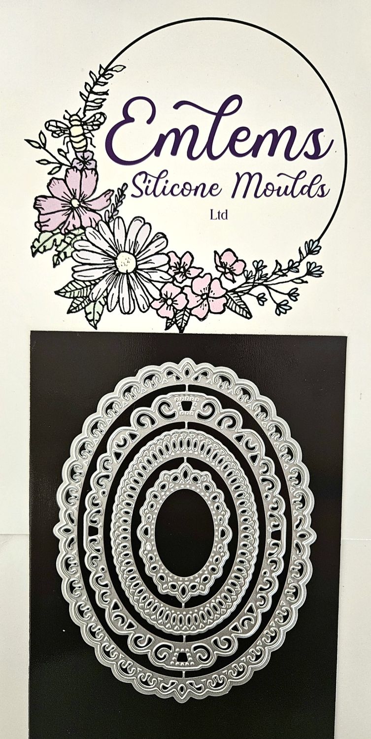 Emlems Scalloped oval cutting dies