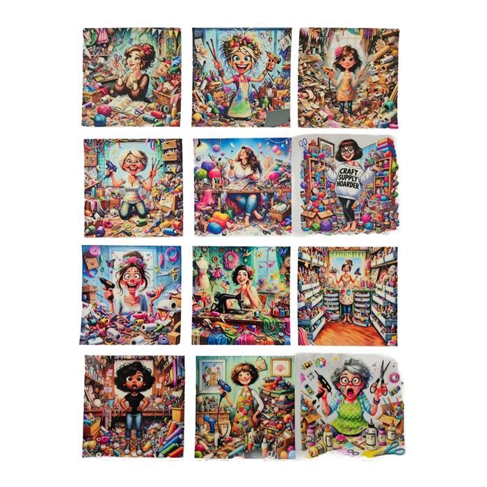 EMLEMS CRAFTING CHAOS UV DTF TRANSFERS X 12