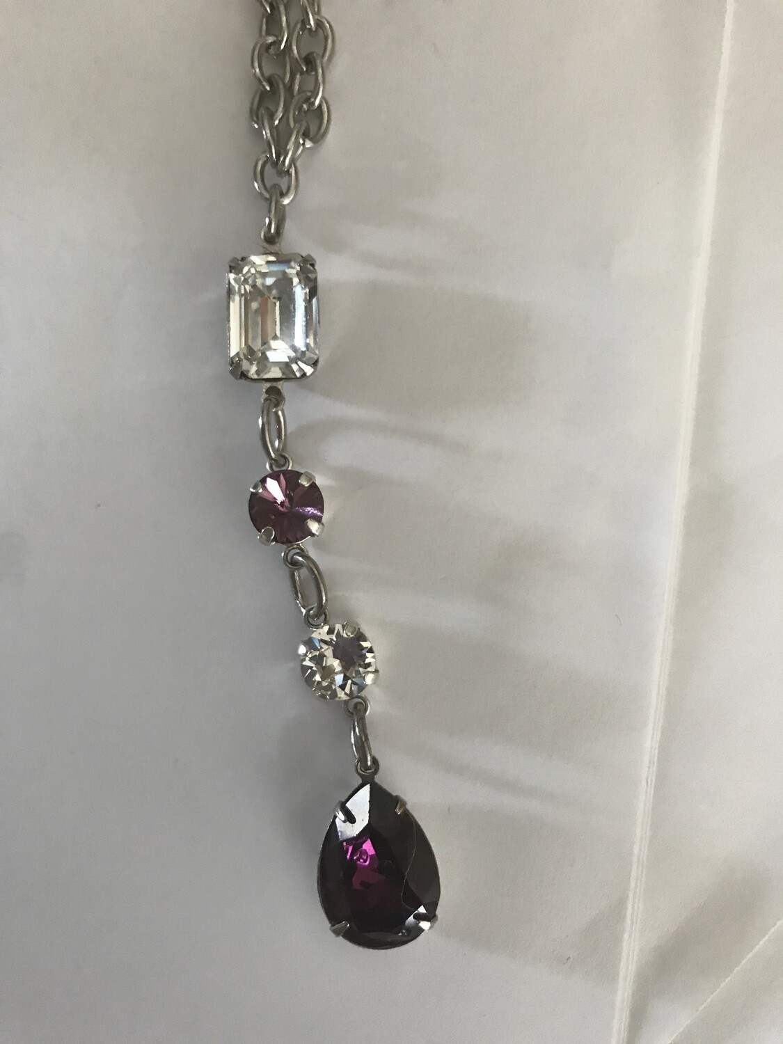 Purple crystal necklace