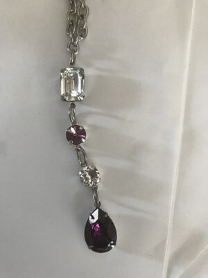 Purple crystal necklace