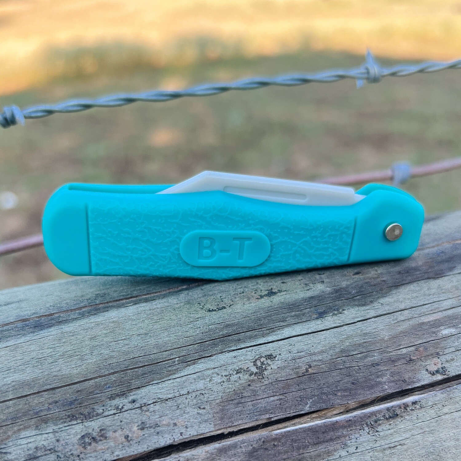 Rubber Pocket Knife - Nifty Turquoise