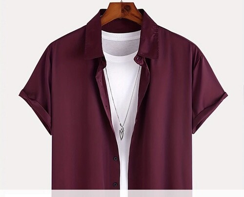 Red slim shirt