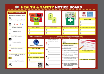H&amp;S Notice Board for Dentists
