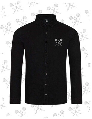Crossed Roses Logo Shirt - Black