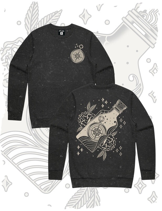 Compass Sweater - Washed Black