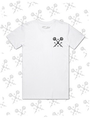 Crossed Roses Logo T-Shirt - White