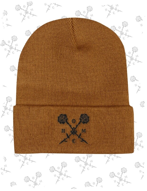 Crossed Roses Logo Beanie - Hazelnut