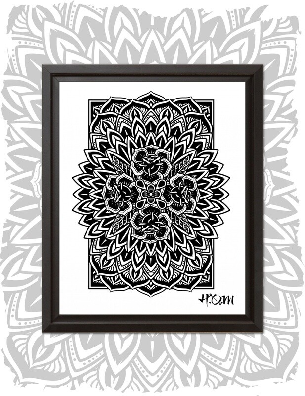 Rose Mandala Print