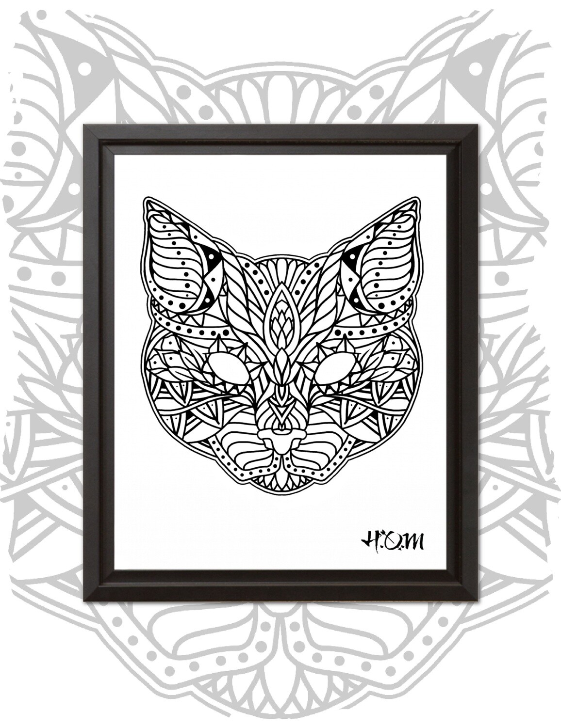 Cat Mandala Print