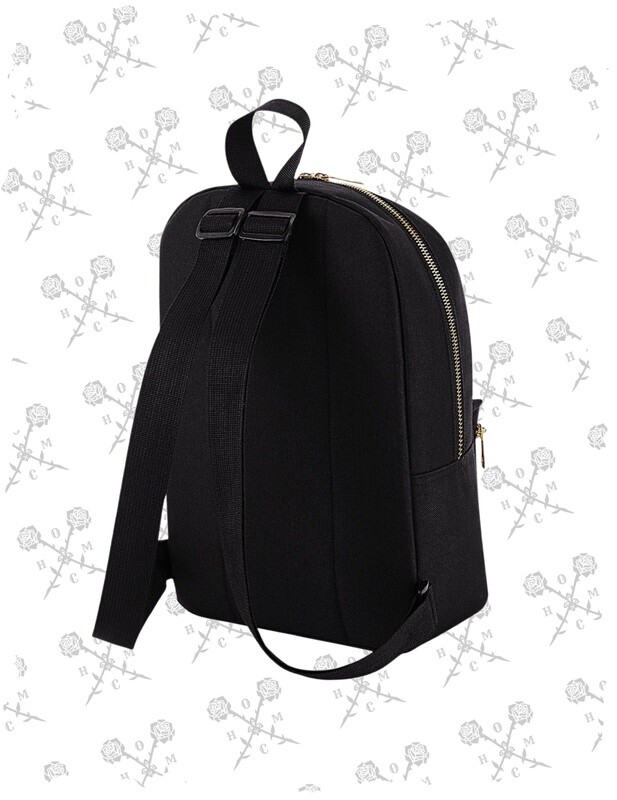 Golden Roses Logo Small Backpack - Black